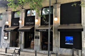 Picture from outside Vintage Wine Bar Bistro Athens